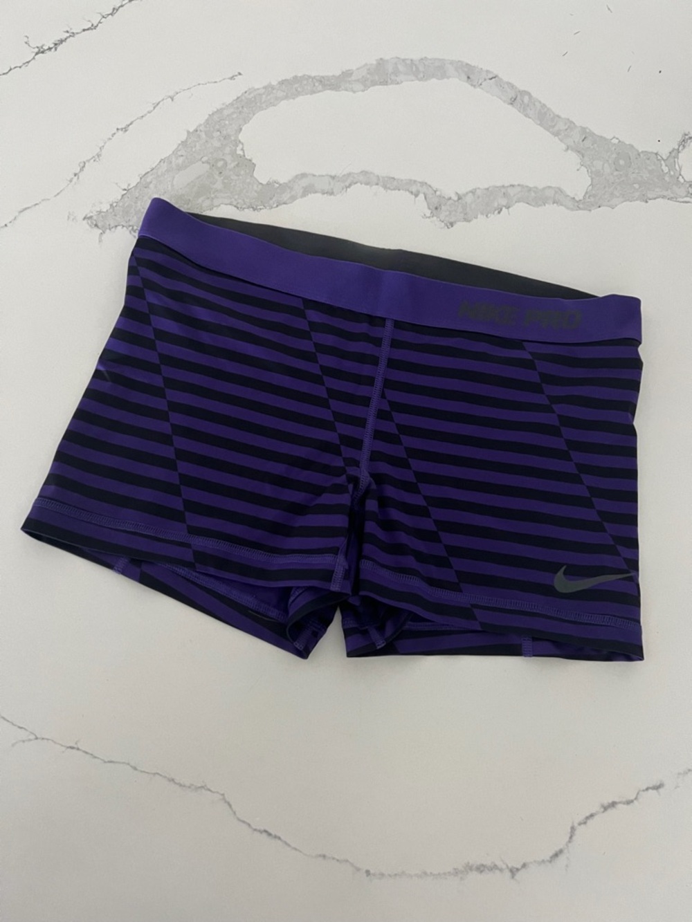 Nike Purple and Black Performance Compression Shorts